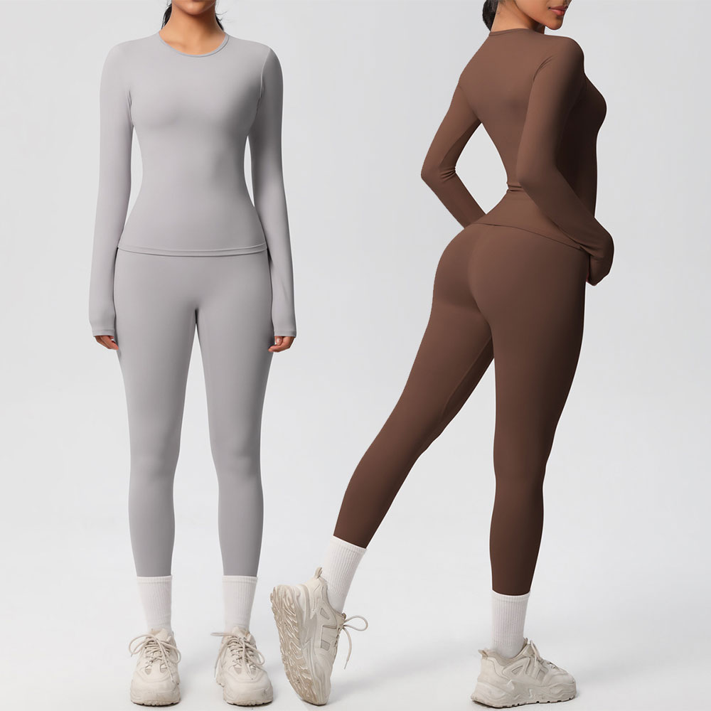 Winter Yoga Clothing - JUREN 2PCS Yoga Suit Sports Set