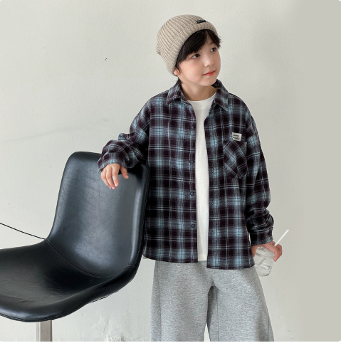 Winter Clothing Label - Boys Shirt 2026 Autumn and Winter