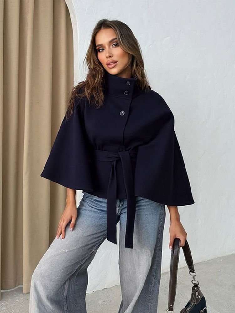 Elegant Wool Blend Cropped Coa - Wool Blend Coat ulasan dan harga