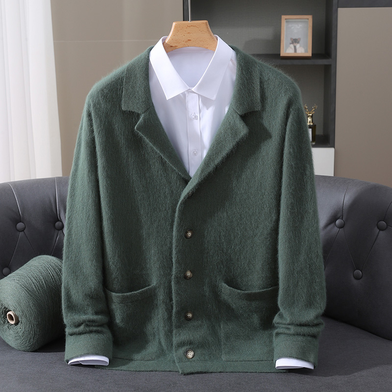 New Mink Wool Cardigan Men's P - Wool Blend Coat ulasan dan harga