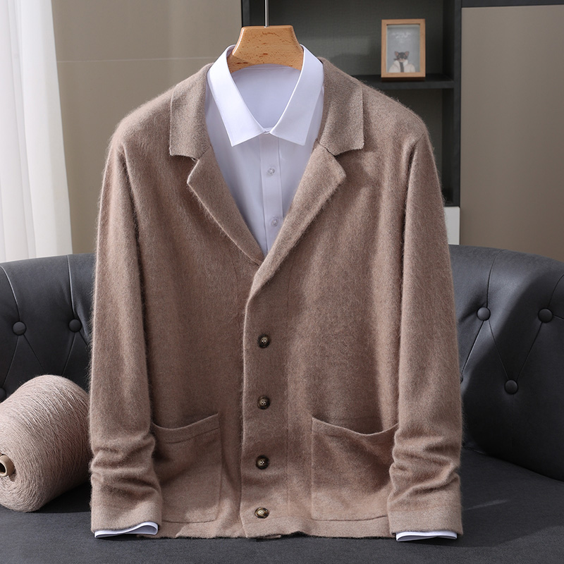 New Mink Wool Cardigan Men's P - Wool Blend Coat ulasan dan harga