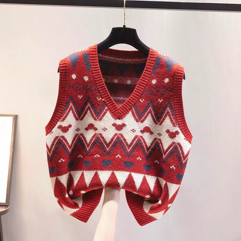 Brand Women's Knitted Vest Tan - Winter Clothing Label ulasan dan harga