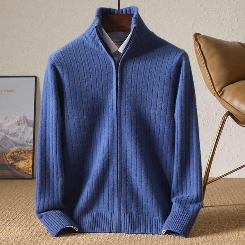 Men 100% Merino Wool Stand-Up  - Wool Blend Coat ulasan dan harga