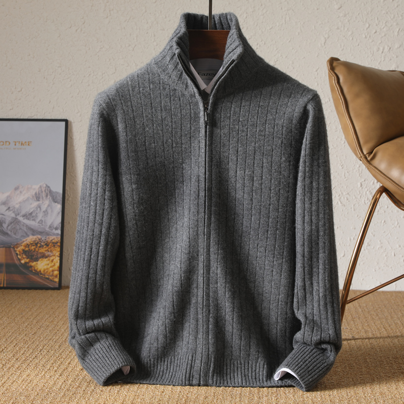 Men 100% Merino Wool Stand-Up  - Wool Blend Coat ulasan dan harga