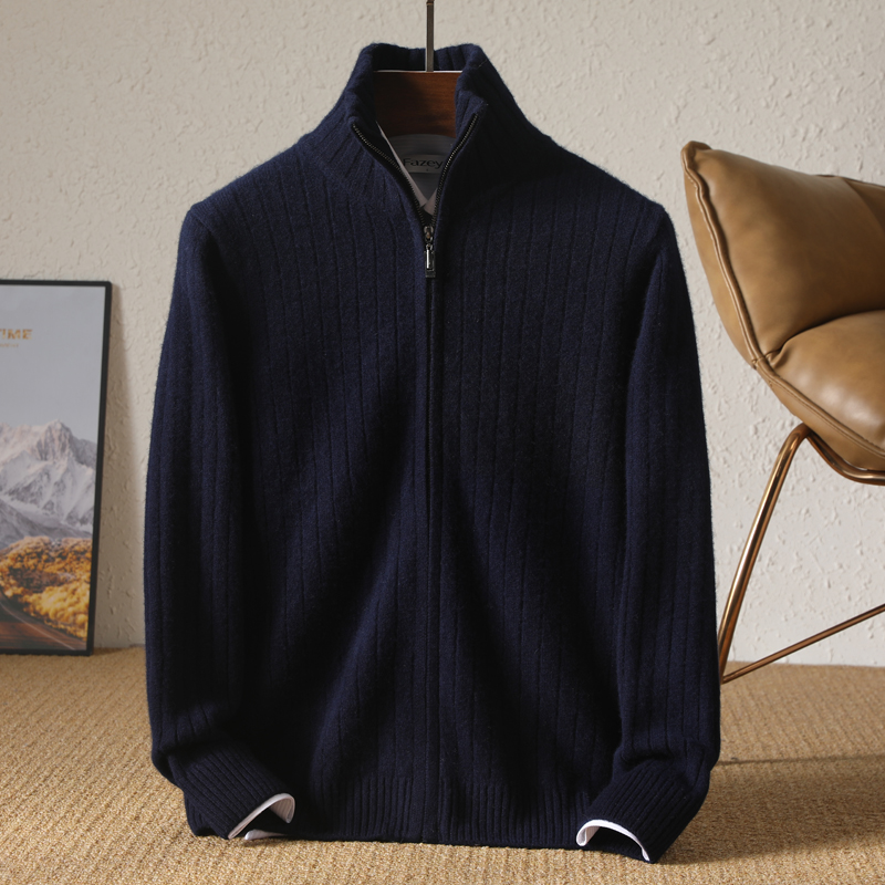 Men 100% Merino Wool Stand-Up  - Wool Blend Coat ulasan dan harga