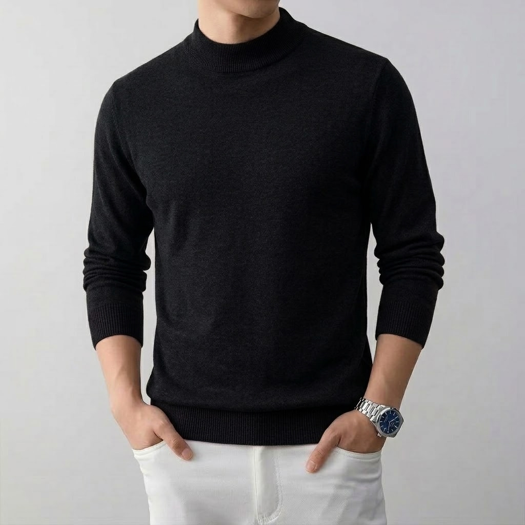 Men's Solid High Stretch Mock  - Wool Blend Coat ulasan dan harga