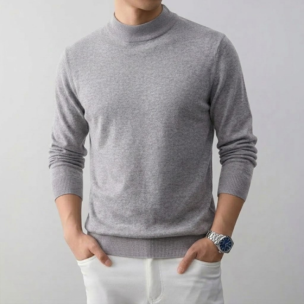 Men's Solid High Stretch Mock  - Wool Blend Coat ulasan dan harga
