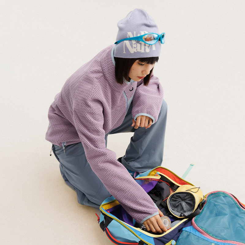 Autumn Winter Polar Fleece Wav - Wool Blend Coat ulasan dan harga