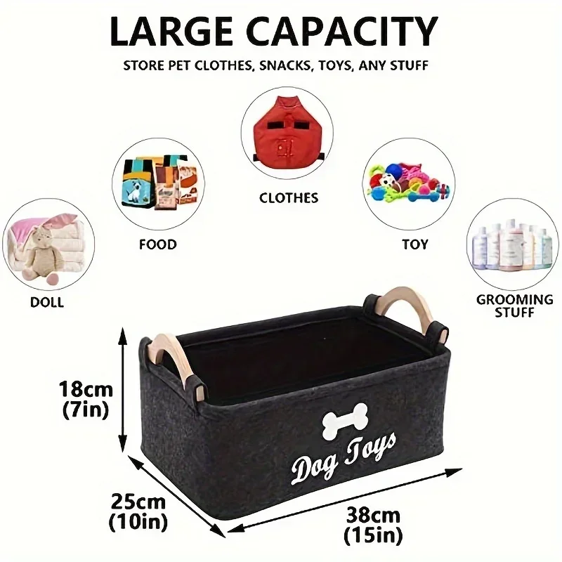 Felt pet toy box, dog toy box, - Winter Clothing Organizer ulasan dan harga