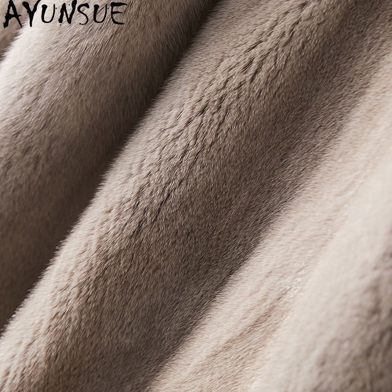 AYUSNUE Luxury Natural Mink Fu - Winter Clothing Label ulasan dan harga