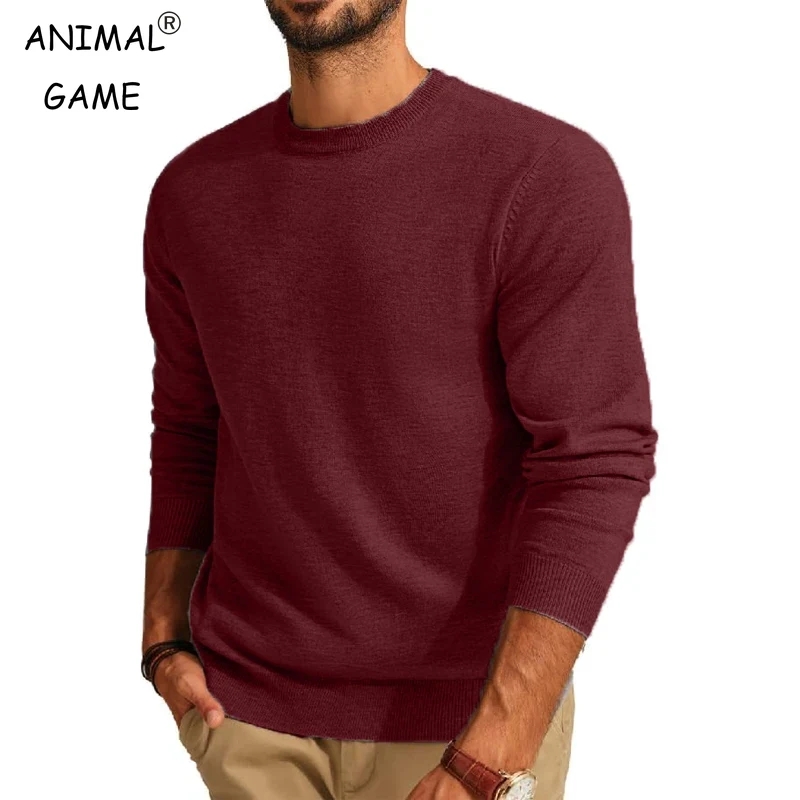 Men's Long Sleeve Sweaters Cre - Wool Blend Coat ulasan dan harga