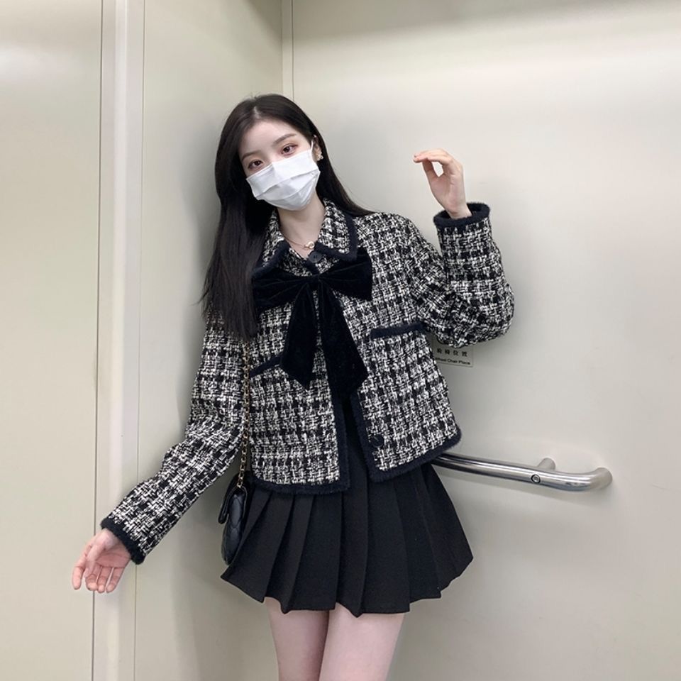 Women Autumn Winter Preppy Sty - Wool Blend Coat ulasan dan harga