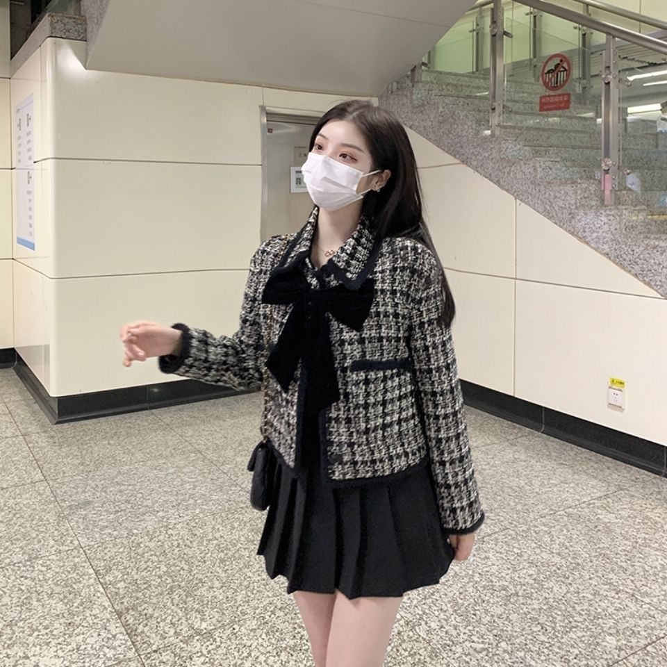 Women Autumn Winter Preppy Sty - Wool Blend Coat ulasan dan harga