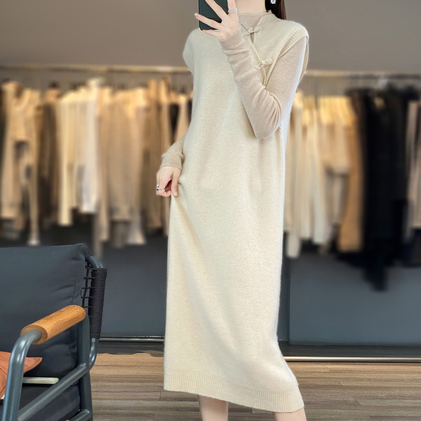 100 Pure Wool Womens Autumn Wi - Winter Clothing Layers ulasan dan harga